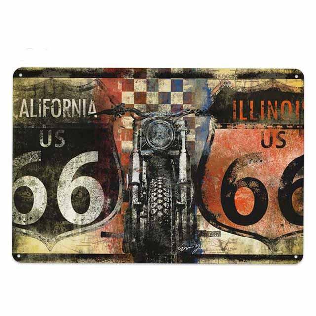 plaque moto california illinois us