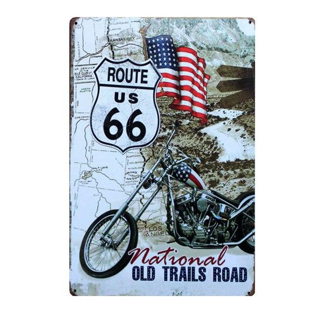 plaque moto national old trails road 66