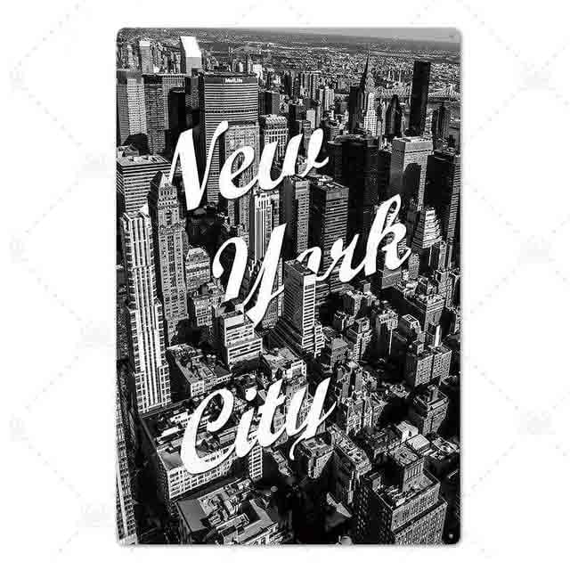 plaque new york city gratte ciel