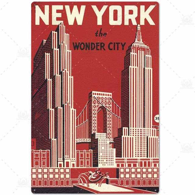 plaque new york the wonder city