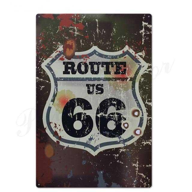 plaque route 66 vintage