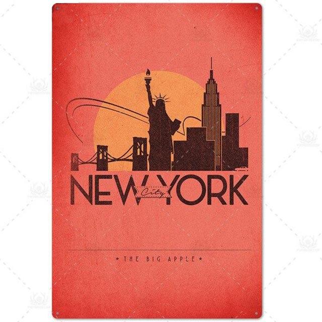 plaque the big apple new york usa