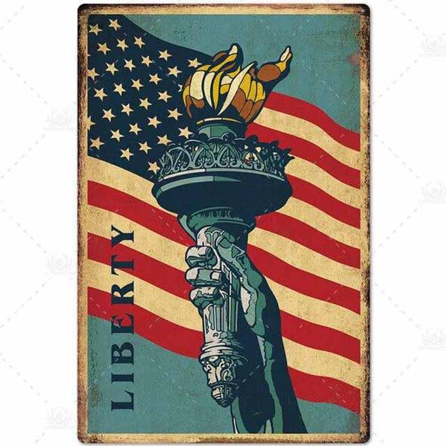 plaque torche statue liberte carte postale