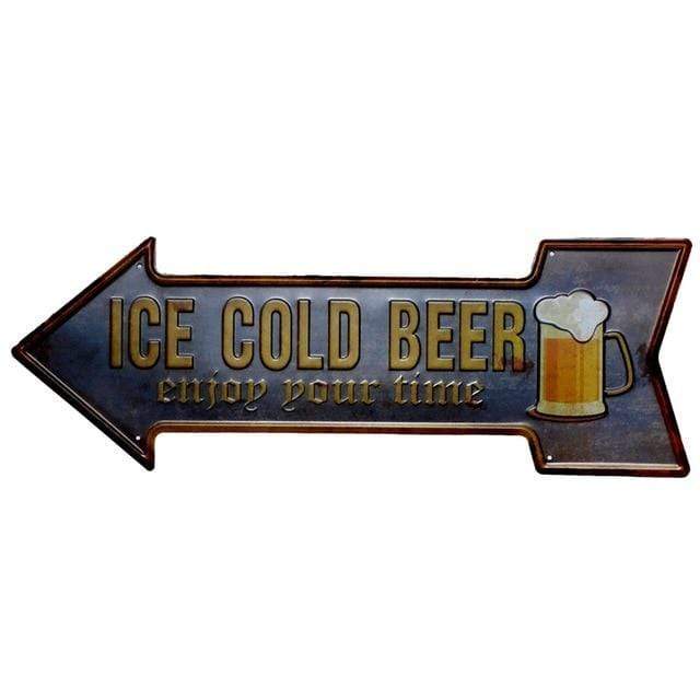 plaque vintage biere glacee