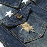 poche blouson jean sans manche usa