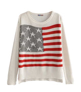 pull femme usa blanc