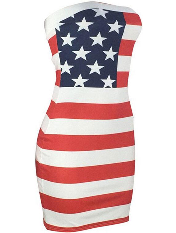 robe bustier drapeau americain