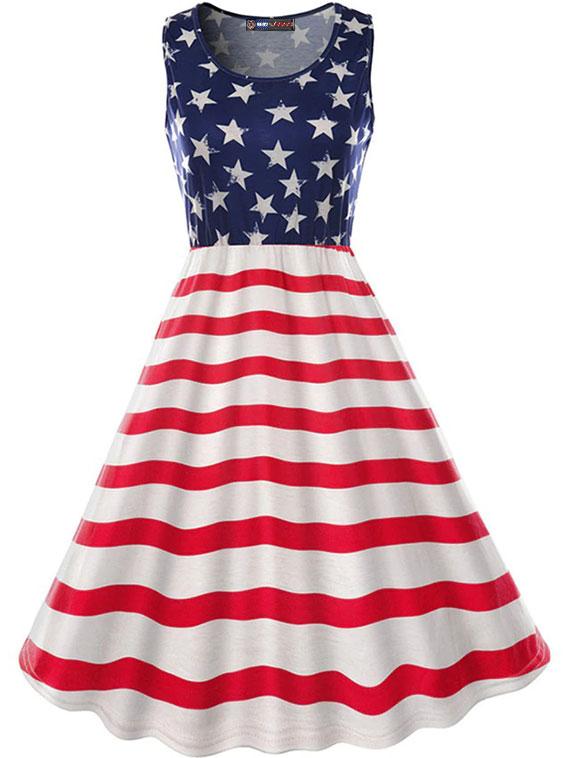robe imprime drapeau americain