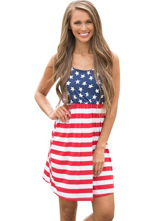 robe legere motif americain