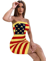 robe moulante motif style americain