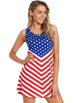 robe sans manche drapeau usa