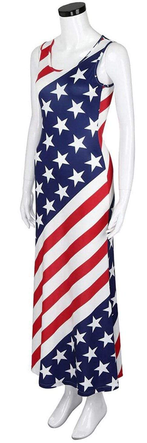 robe imprime drapeau americain