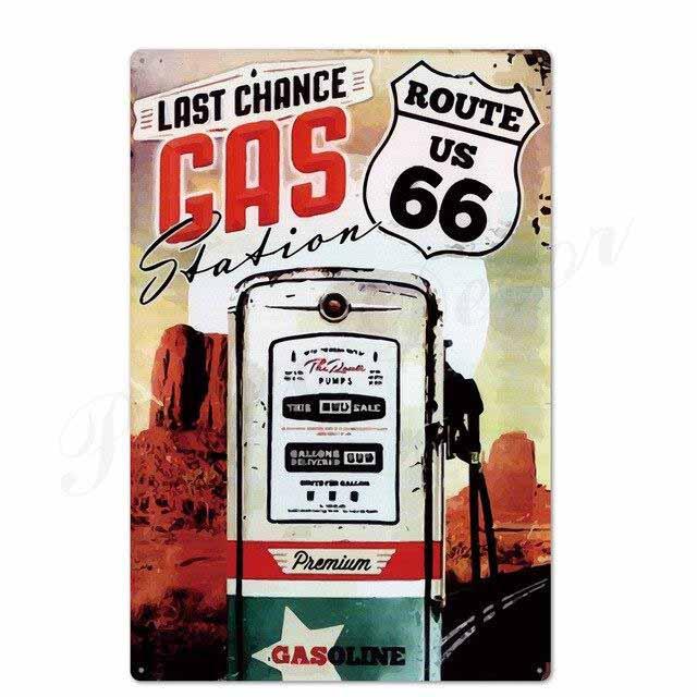 route 66 pompe a essence derniere chance