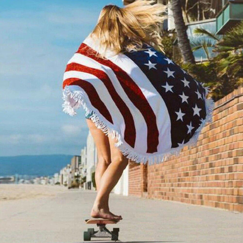 serviette plage multi usages drapeau americain