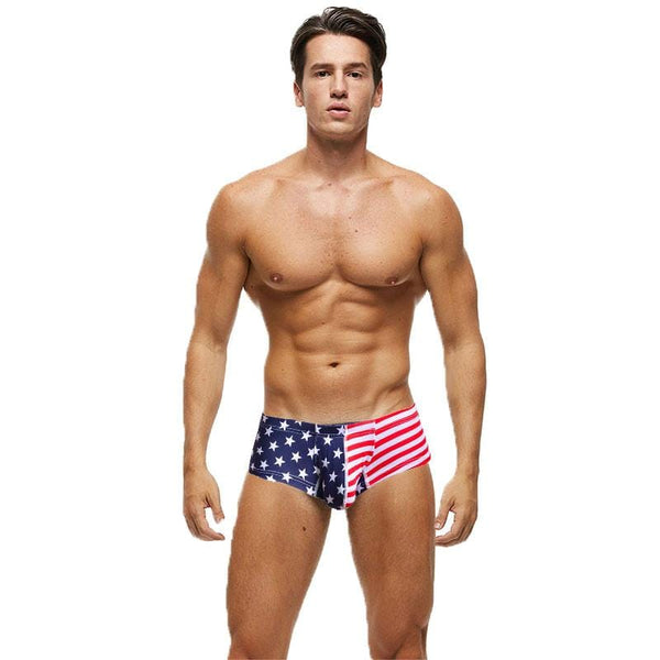 shorty plage drapeau americain