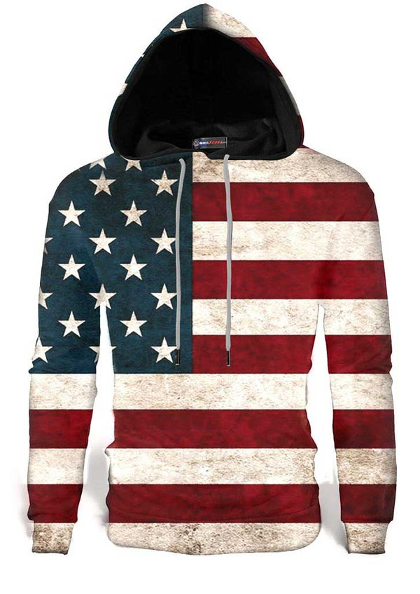 sweat avec drapeau americain