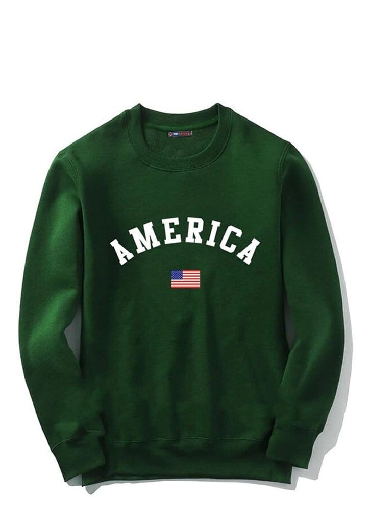 sweat vert americain