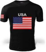 t shirt avec drapeau des Etats Unis