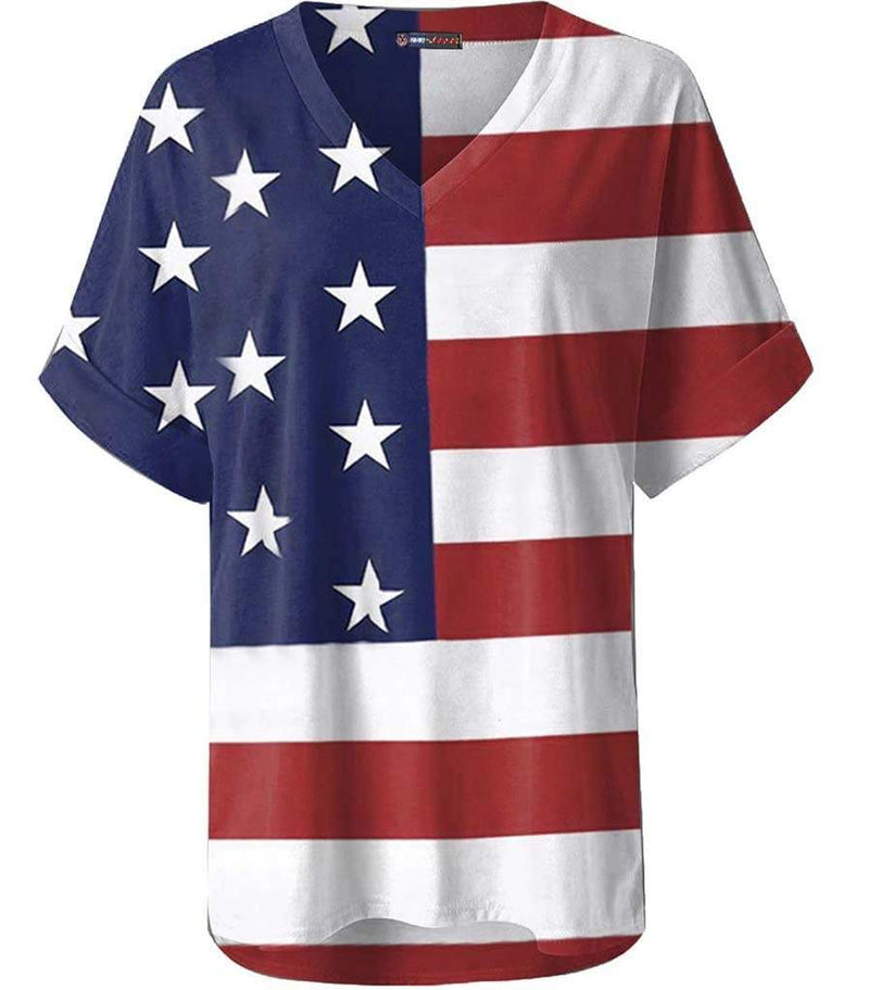 t shirt femme american flag