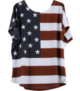 t shirt imprime drapeau americain