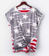 t shirt long americain femme