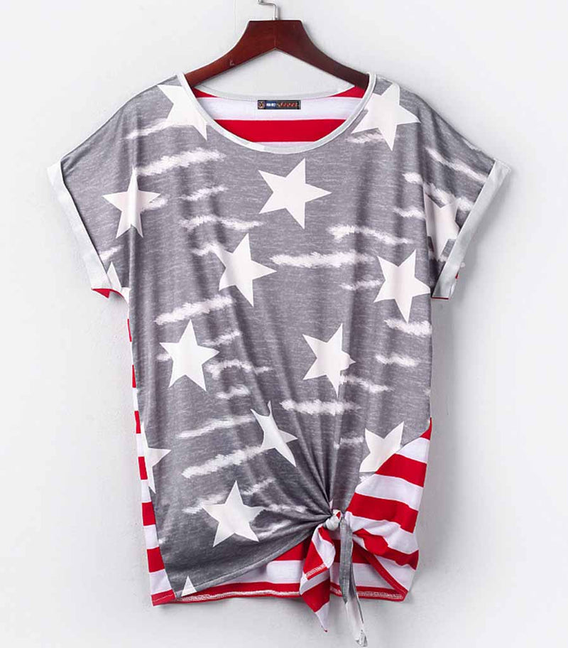 t shirt long americain femme