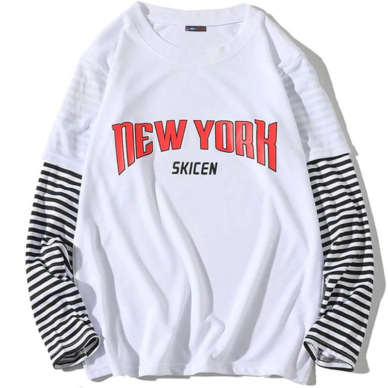t shirt new york city blanc