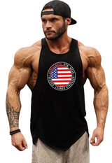 t shirt sans manche etendard usa