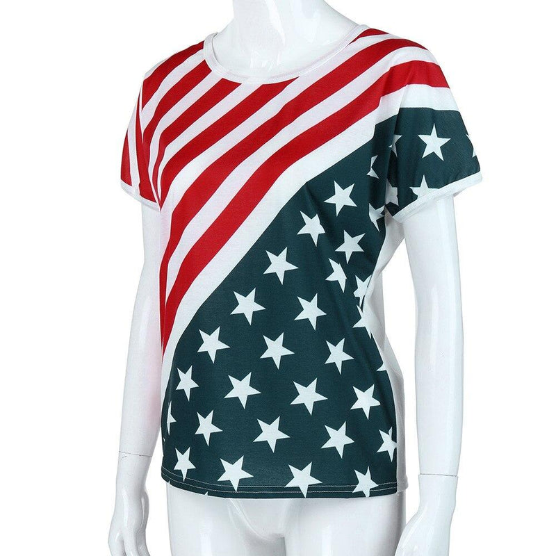 t shirt imprime drapeau americain