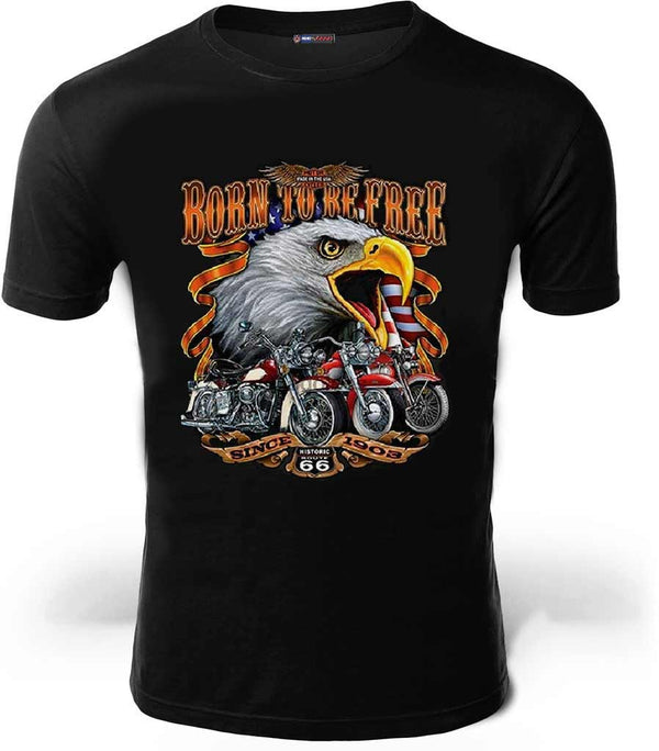 tee shirt drapeau américain biker