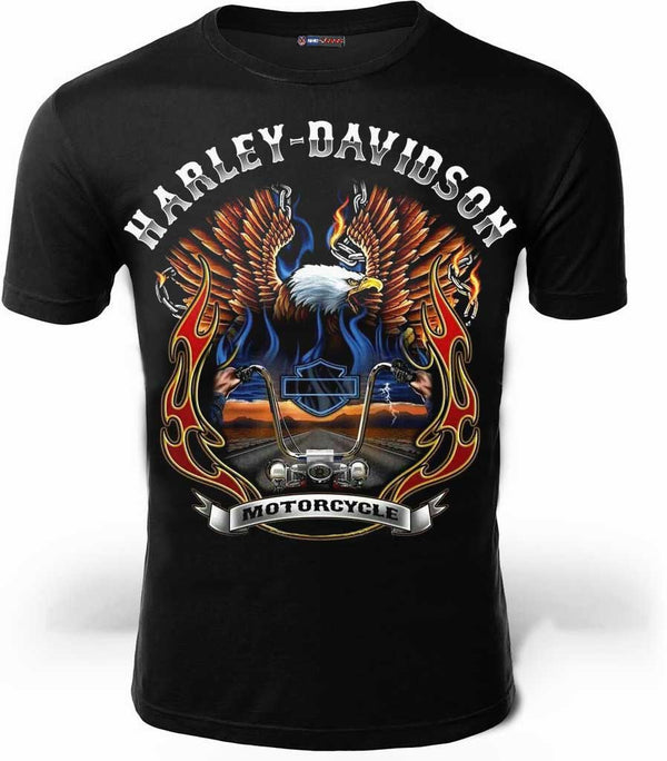 tee shirt harley aigle americain