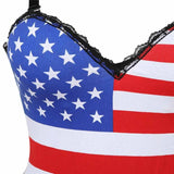tissu top motif amerique