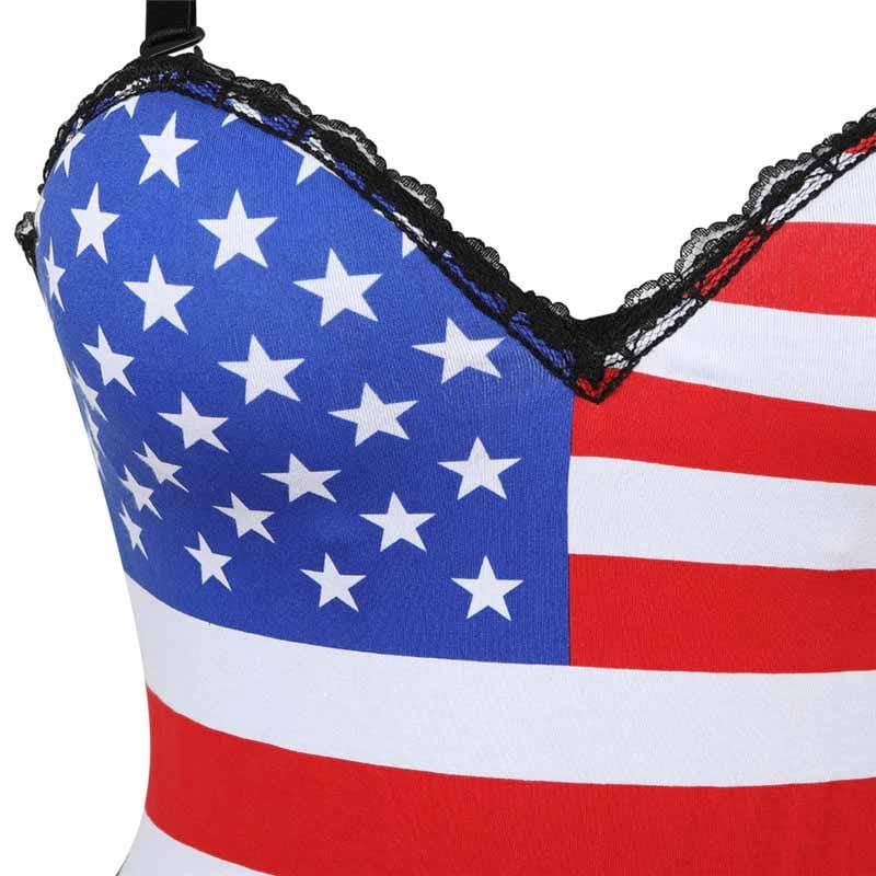 tissu top motif amerique
