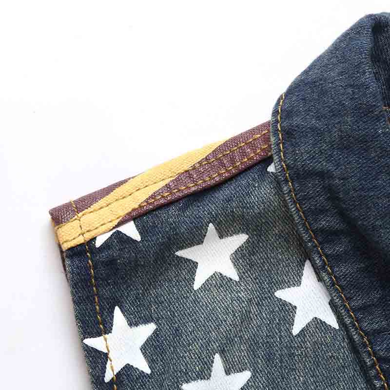 tissu veste jean etendard us