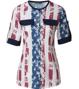 top americain femme avec drapeau