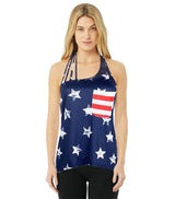 top asymetrique drapeau americain