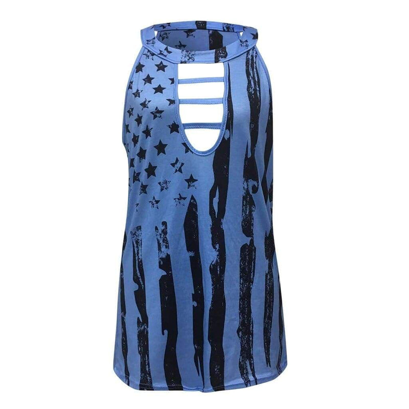 top decollete us bleu