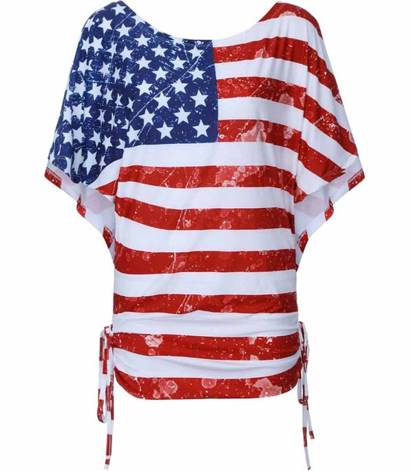 top femme drapeau américain