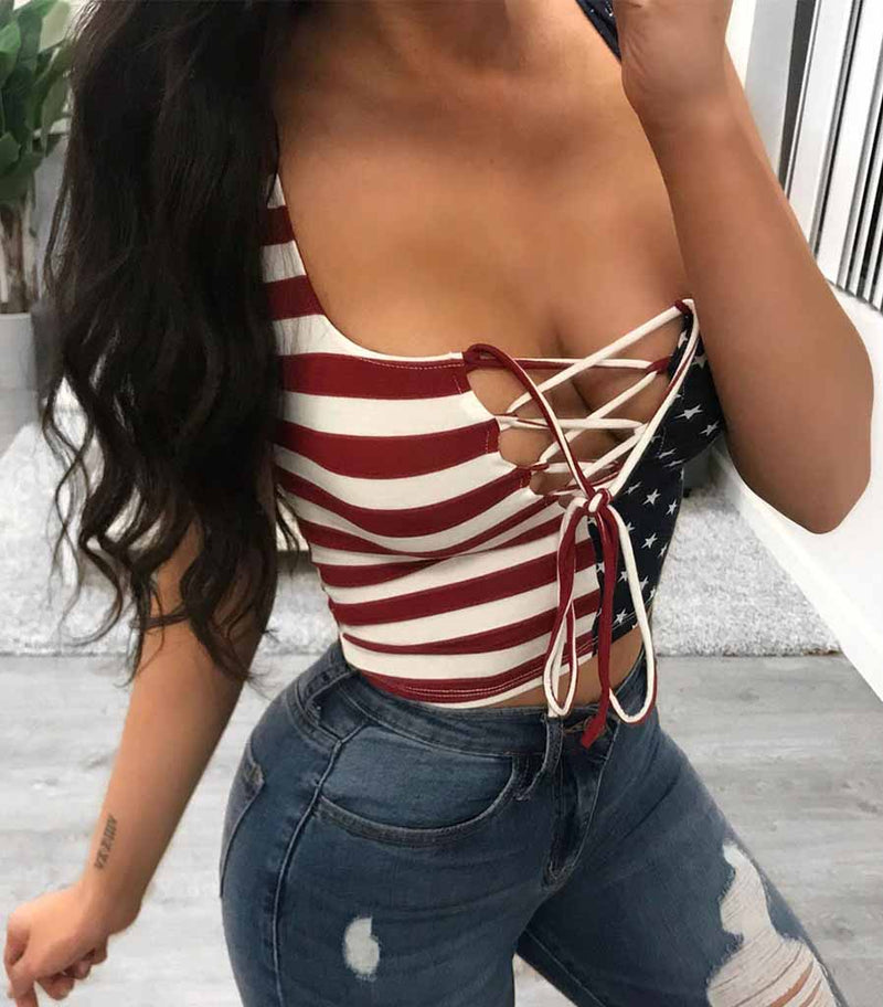 top motif usa decollete