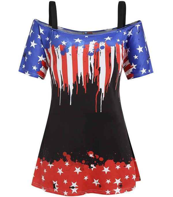 t shirt americain bretelle femme
