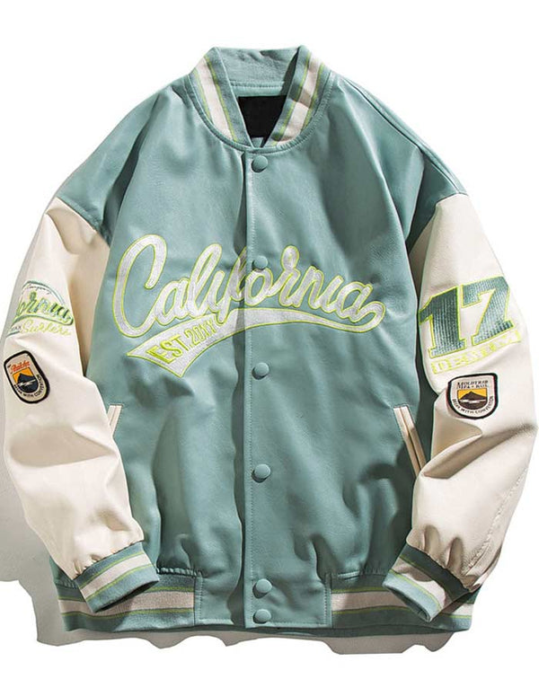 veste baseball bleu clair