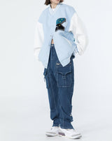 veste campus US bleue