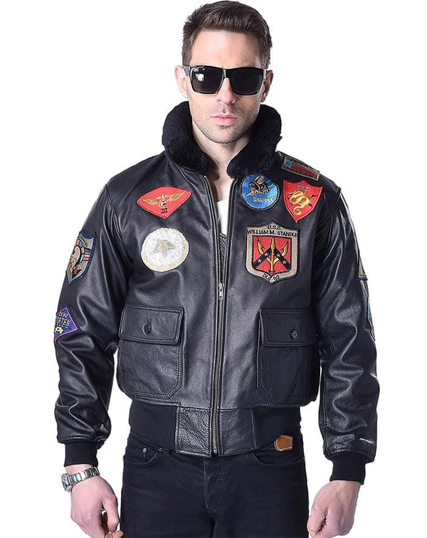 veste militaire aviation usa cuir