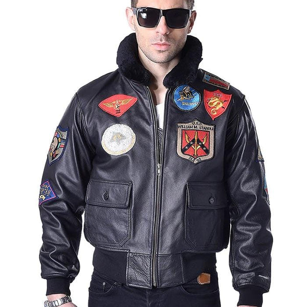 Blouson cuir 2025 militaire