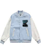 veste teddy bleu ciel