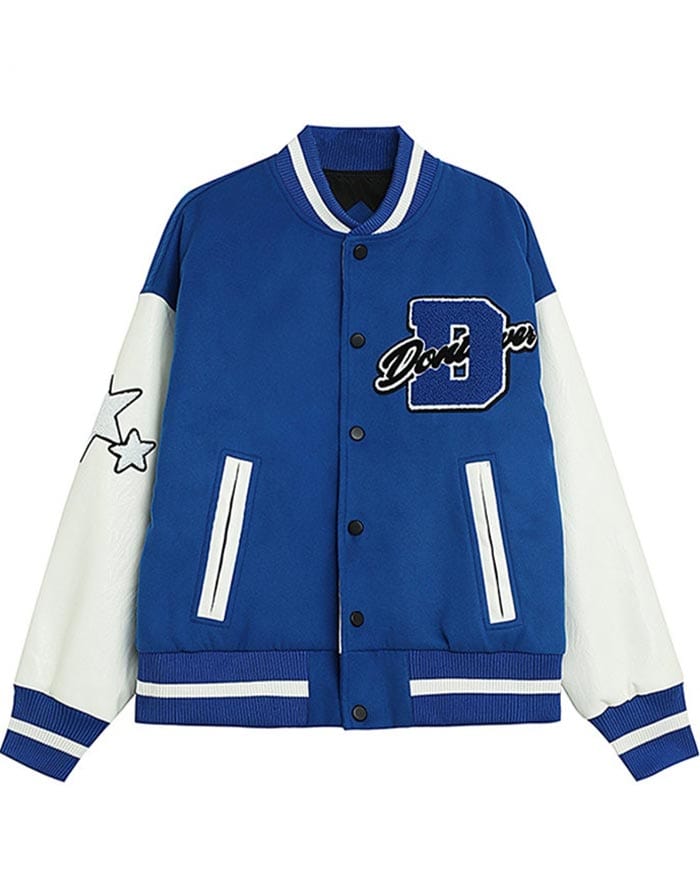 veste universitaire bleue